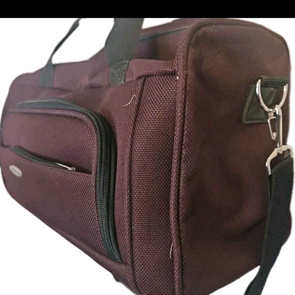 Pierre Cardin Maroon Duffle Bag Cottagecore Normcore Boho Y2k Soho(T)